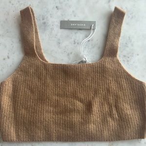 NWT EVERLANE CASHMERE CROP TOP - M (read description)